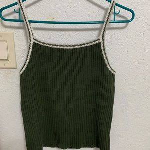 Ribbed Green tank top